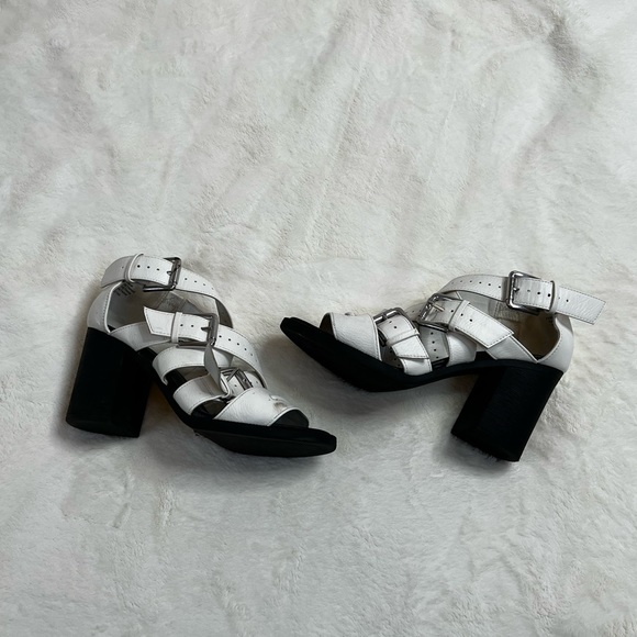 Faux Leather Heeled Sandals - Picture 1 of 2